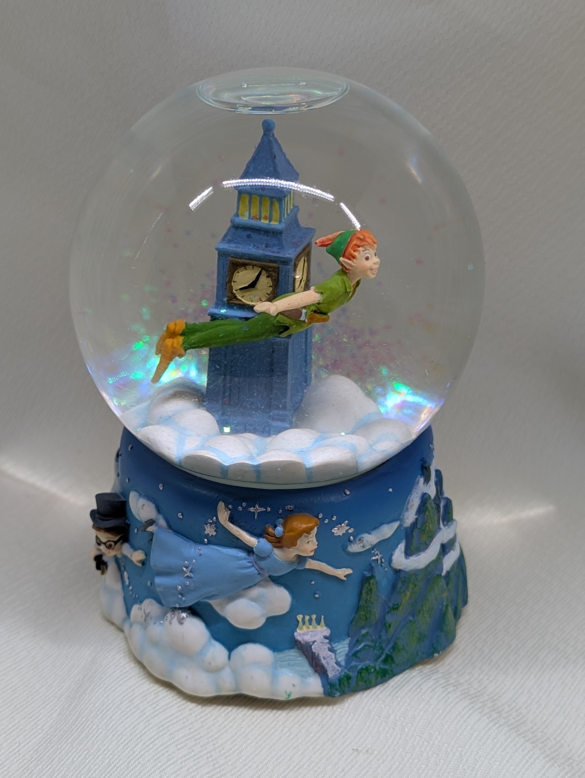 Enesco Disney Peter Pan Musical Waterball Snow Globe Plays Au Clair de Lune