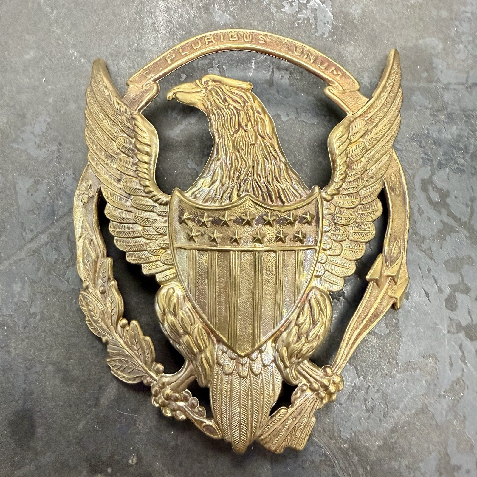Indian War US Army M1872 Helmet Badge Plate Original