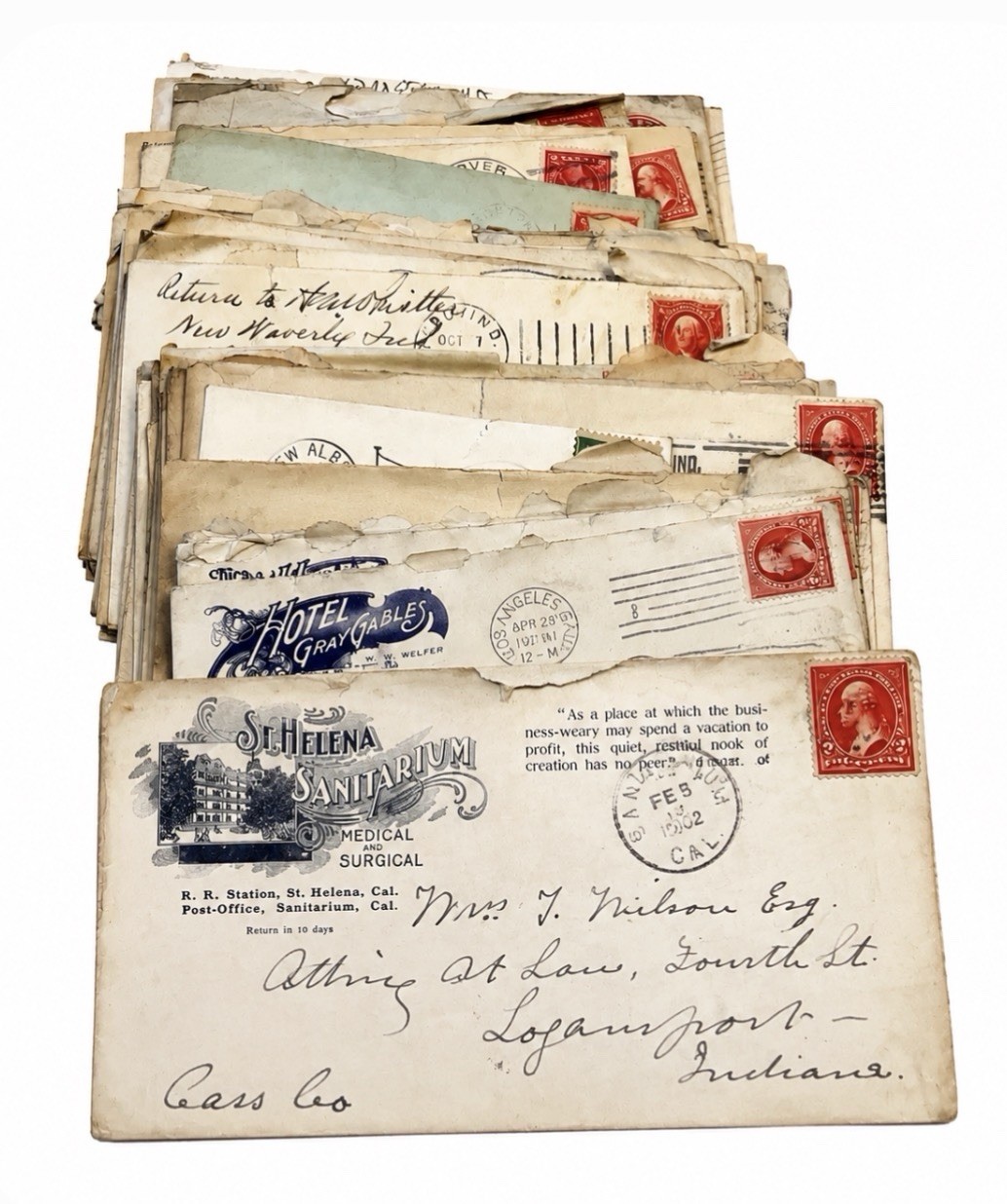 Antique William J Wilson Attorney Correspondence Archive 1902-1914 Letters Hays