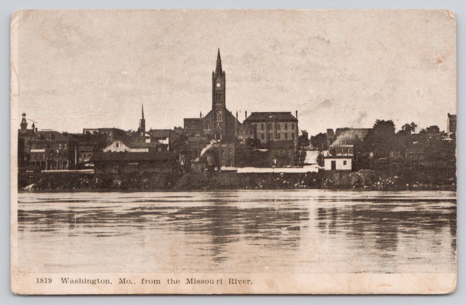 Washington MO Missouri River View c1915 Divided Back Postcard Adolph Selige