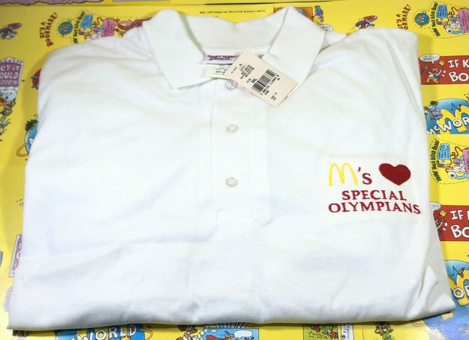 Vintage McDonald\'s Special Olympics Hartwell Or Hanes Polo Shirt NEW 1990\'s 