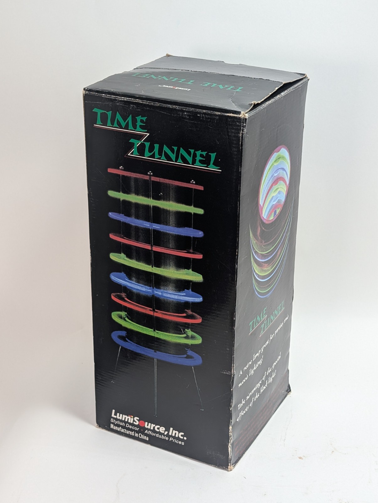 NEW OB Spencer's Time Tunnel Lamp Blacklight Lucite Lumisource