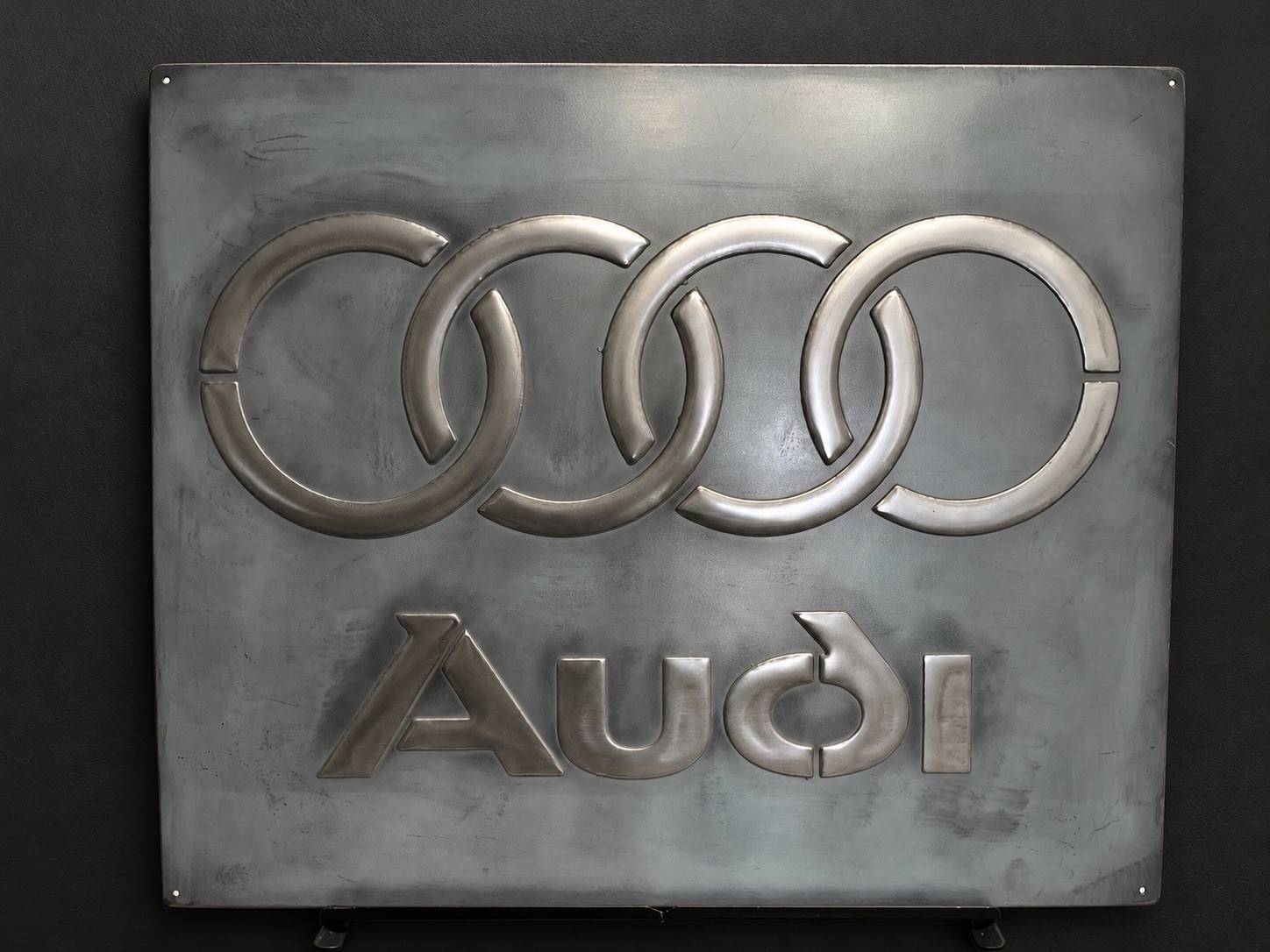 Audi Garage Sign 20x24” Hand Cast Aluminum Relief Metal Wall Art