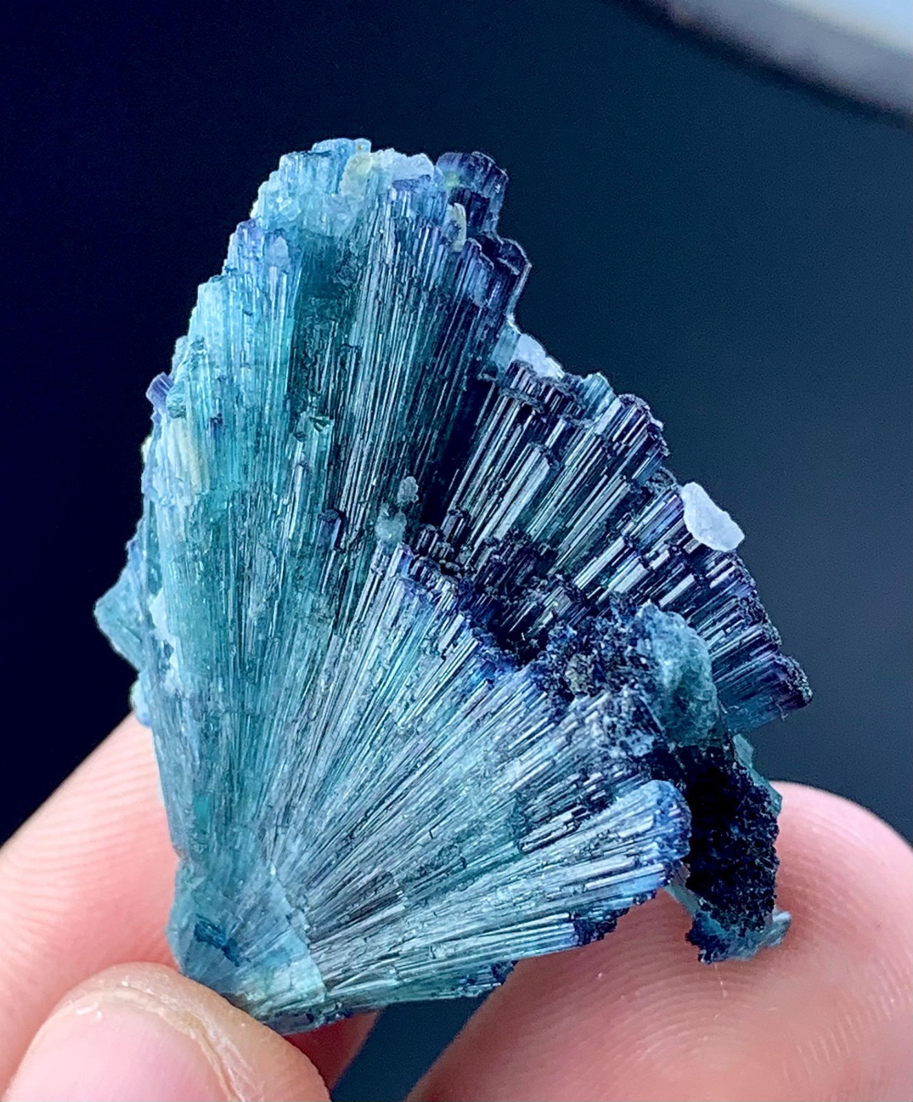 78Cts Indicolite  Tourmaline Crystals Bunch With Specimen From Afghanistan. 