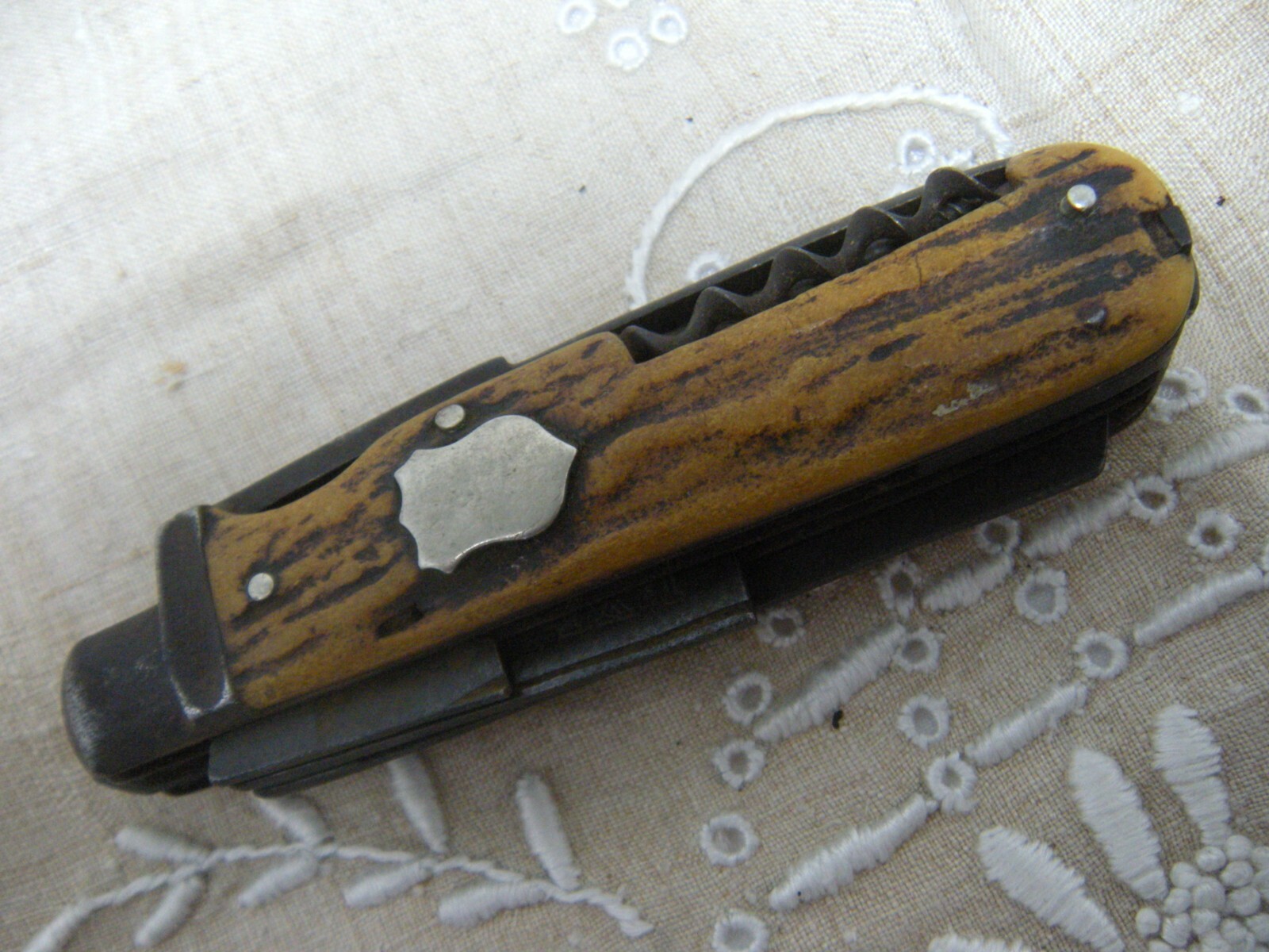 ANTIQUE IXL GEORGE WOSTENHOLM FARRIER HORSEMAN STAG POCKET KNIFE