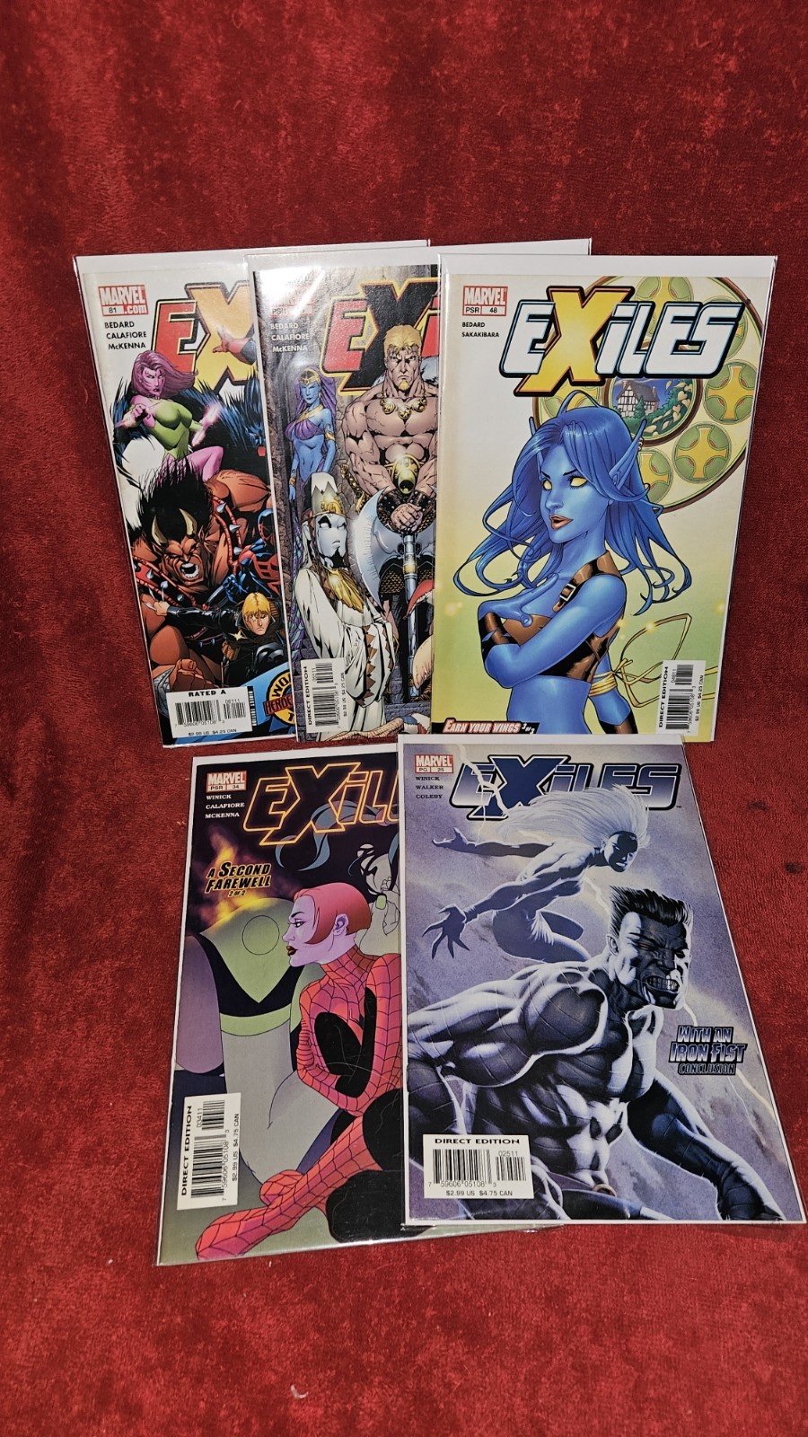 Marvel Exiles comic book Lot Of 5 2003 X-men Spin Off  VF+