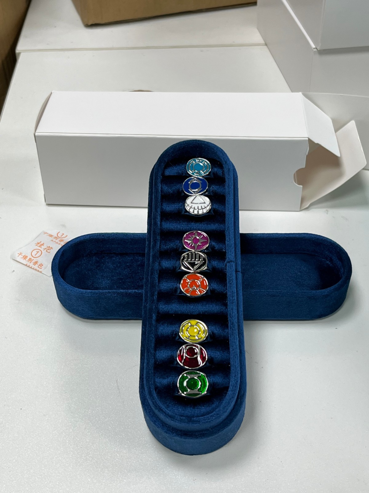 Green Lantern All Lanterns Corps Adjustable 9 Ring Set DC Comics