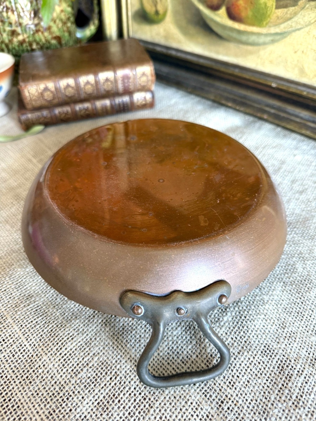 Vintage French Copper Au Gratin Pan - 8