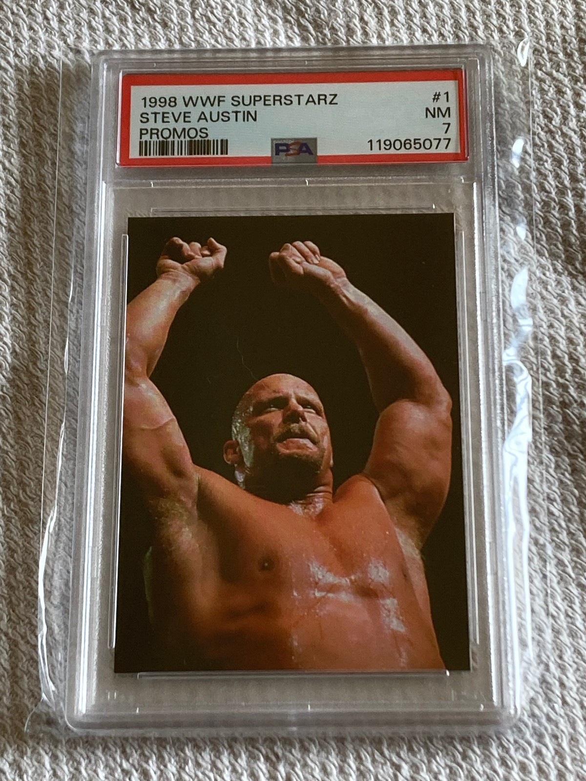 1998 WWF Superstarz STEVE AUSTIN Promo #1 NM PSA Graded 7