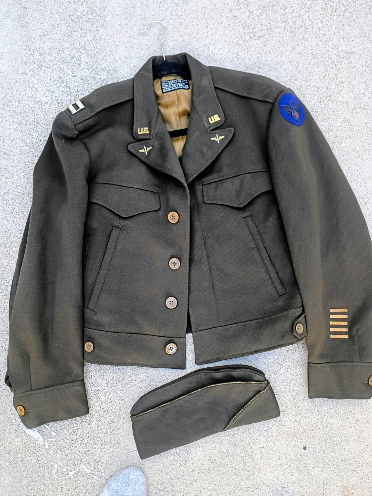 RARE US WW2 WWII Officer Ike Jacket AAC Army Air Corps