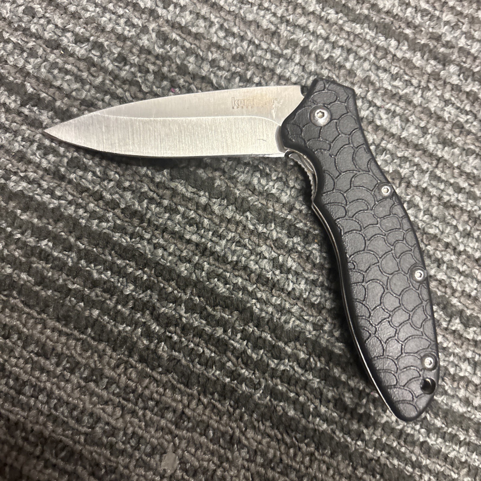 Kershaw 1830 Black Plain Edge Blade Folding Pocket Knife With Clip