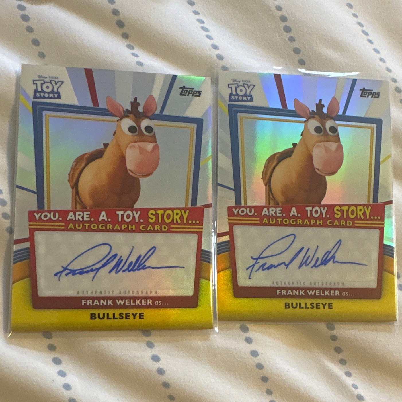 Topps 2025 Toy Story 30 Years Autograph Card Lot of 2 Frank Welker Bullseye x2