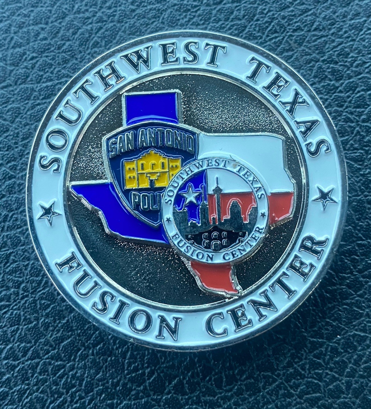 Southwest Texas San Antonio Police Fusion Center DOJ DoD CIA FBI Challenge Coin