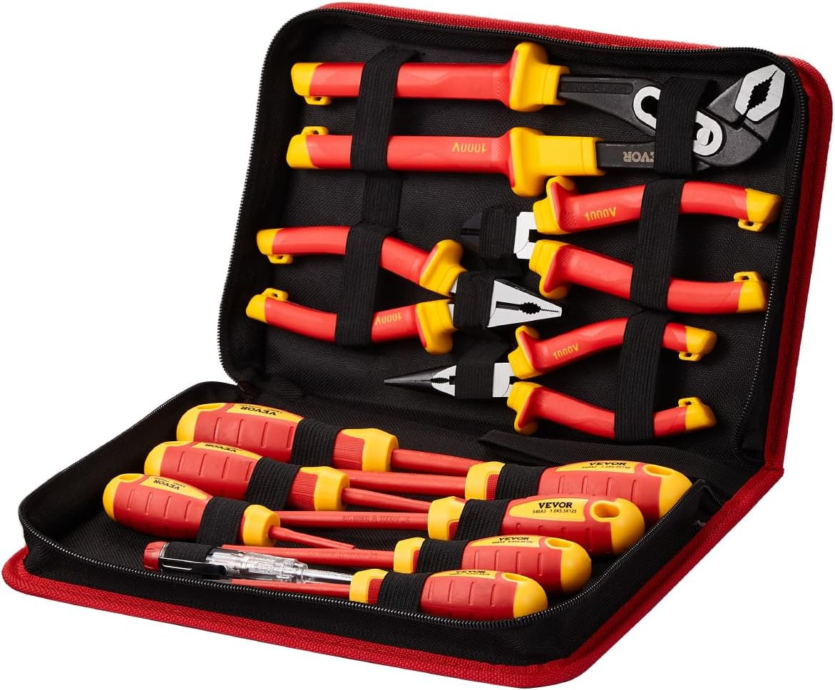 Insulated Screwdriver Set, 12-Piece Professional Electrical Screwdriver Set, 100