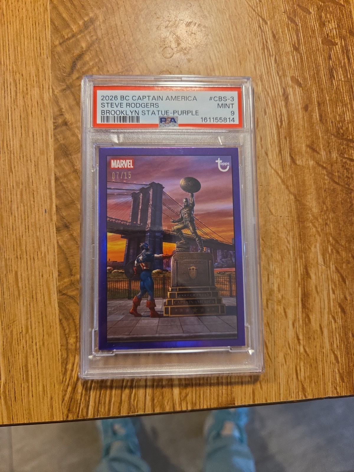 2026 BC Captain America Steve Roger's Brooklyn Statue-Purple 07/15 PSA 9
