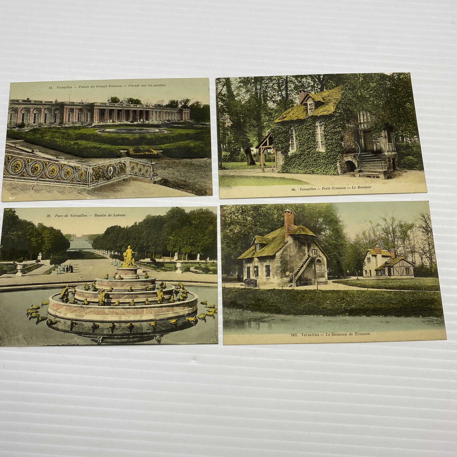Versailles Petit Trianon Le Boudoir Hameau Gardens Park Lot of 4 Postcard Set 30 Versailles Petit Trianon Le Boudoir Hameau Gardens Park Lot of 4 Postcard Set 30