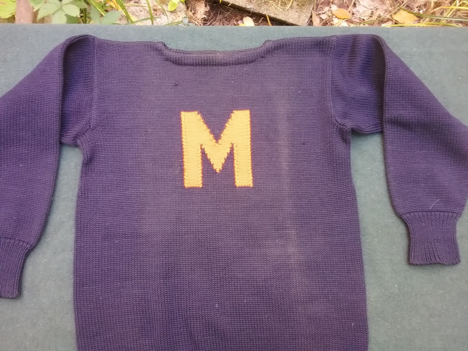 Vintage 1930s Milton Academy Wool Letterman Sweater by Wright Ditson HTF RARE