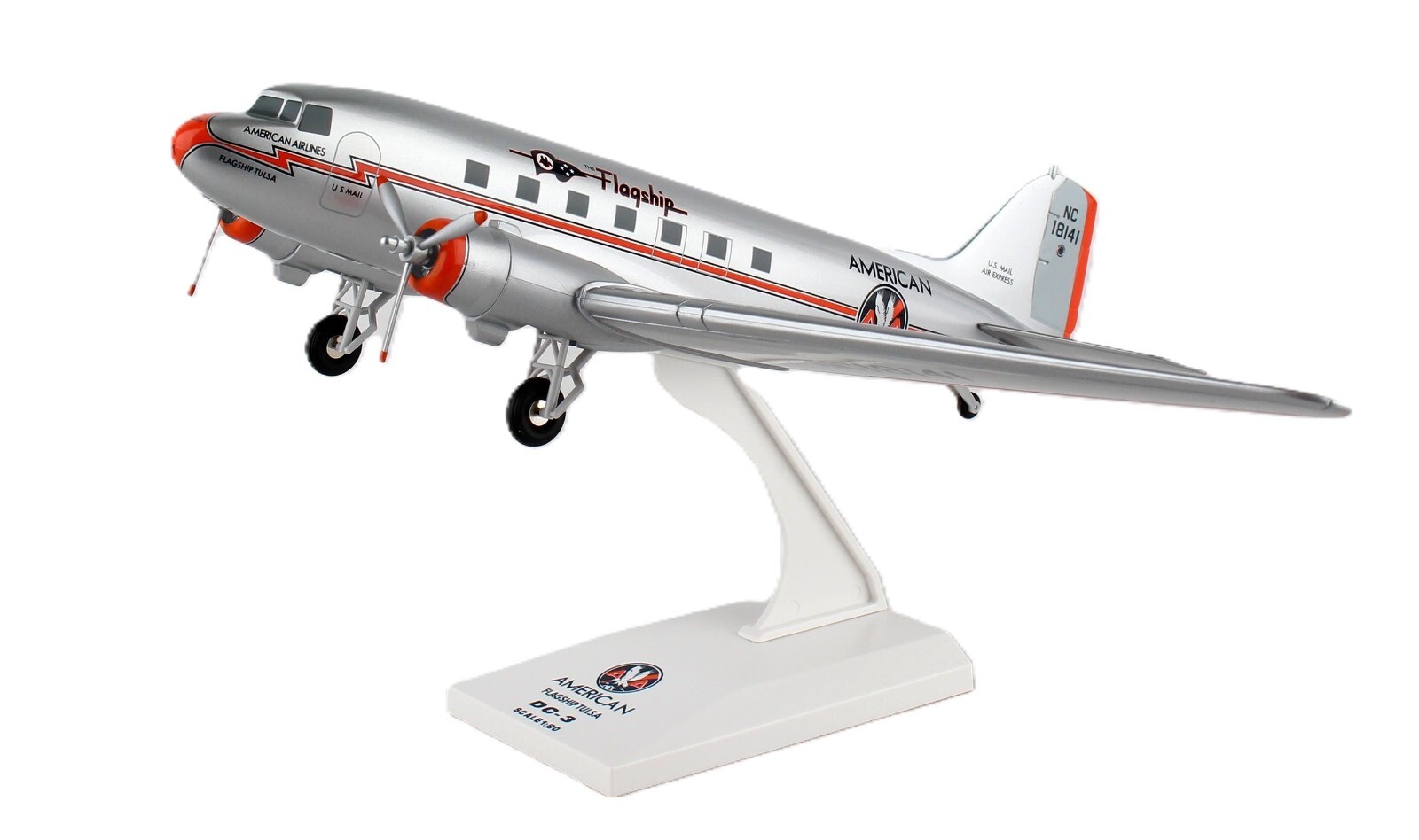 Skymarks SKR539 American Airlines Douglas DC-3 N18141 Desk 1/80 Model Airplane