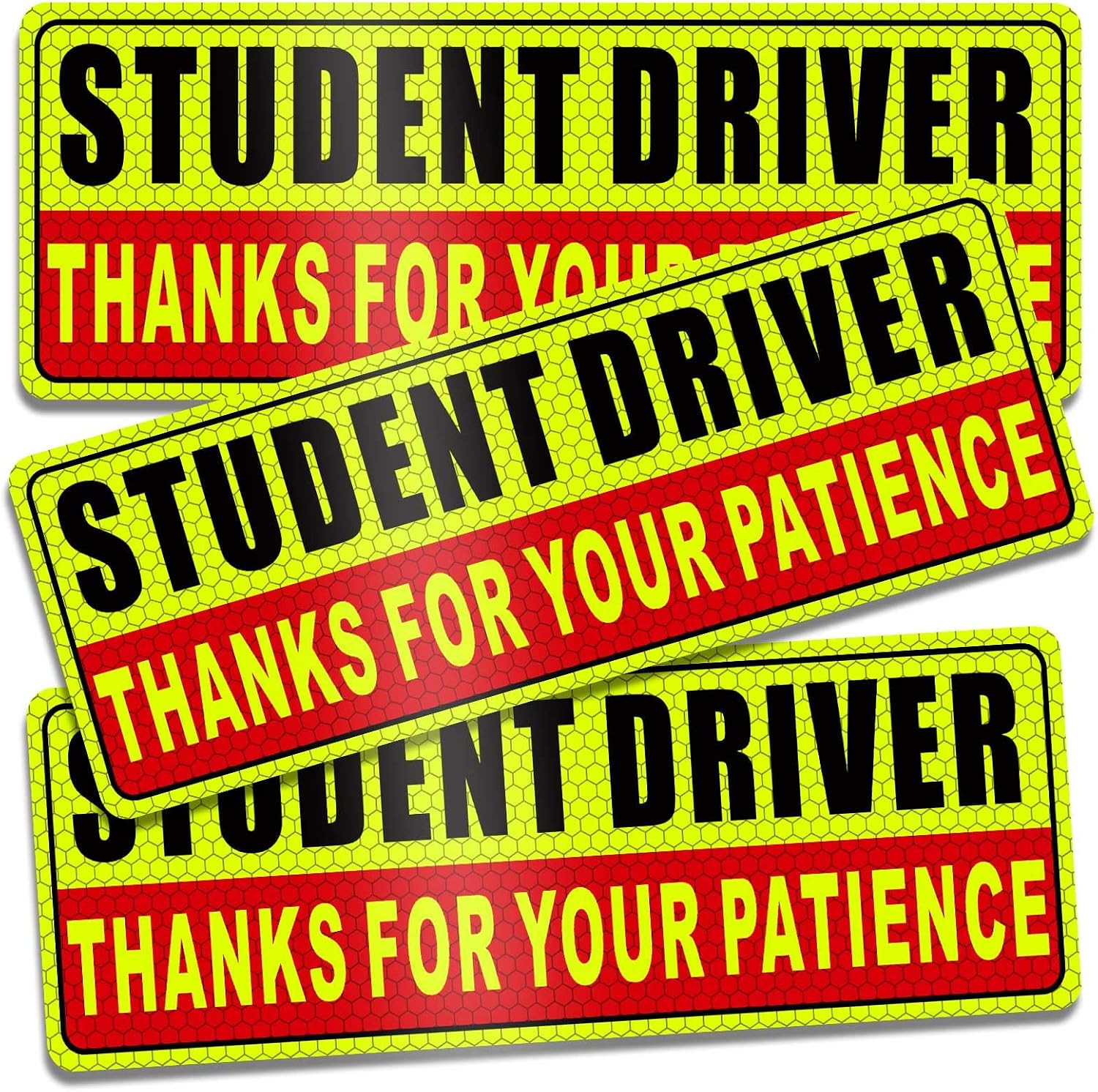 Student Driver Magnet for Car - New Medium, Black & Red
