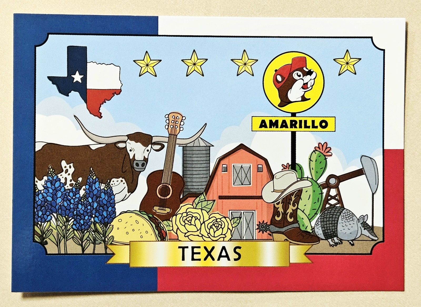 Texas Postcard. Welcome To Amarillo. 