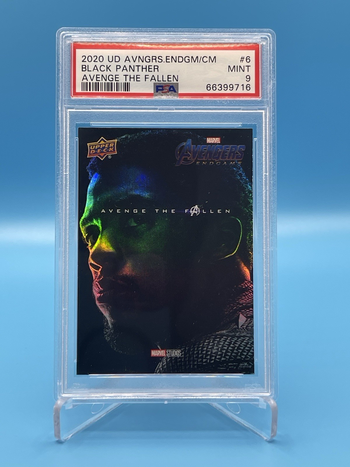 2020 UD Avengers Endgame ATF-6 Chadwick Boseman Black Panther PSA Ebay 1/1