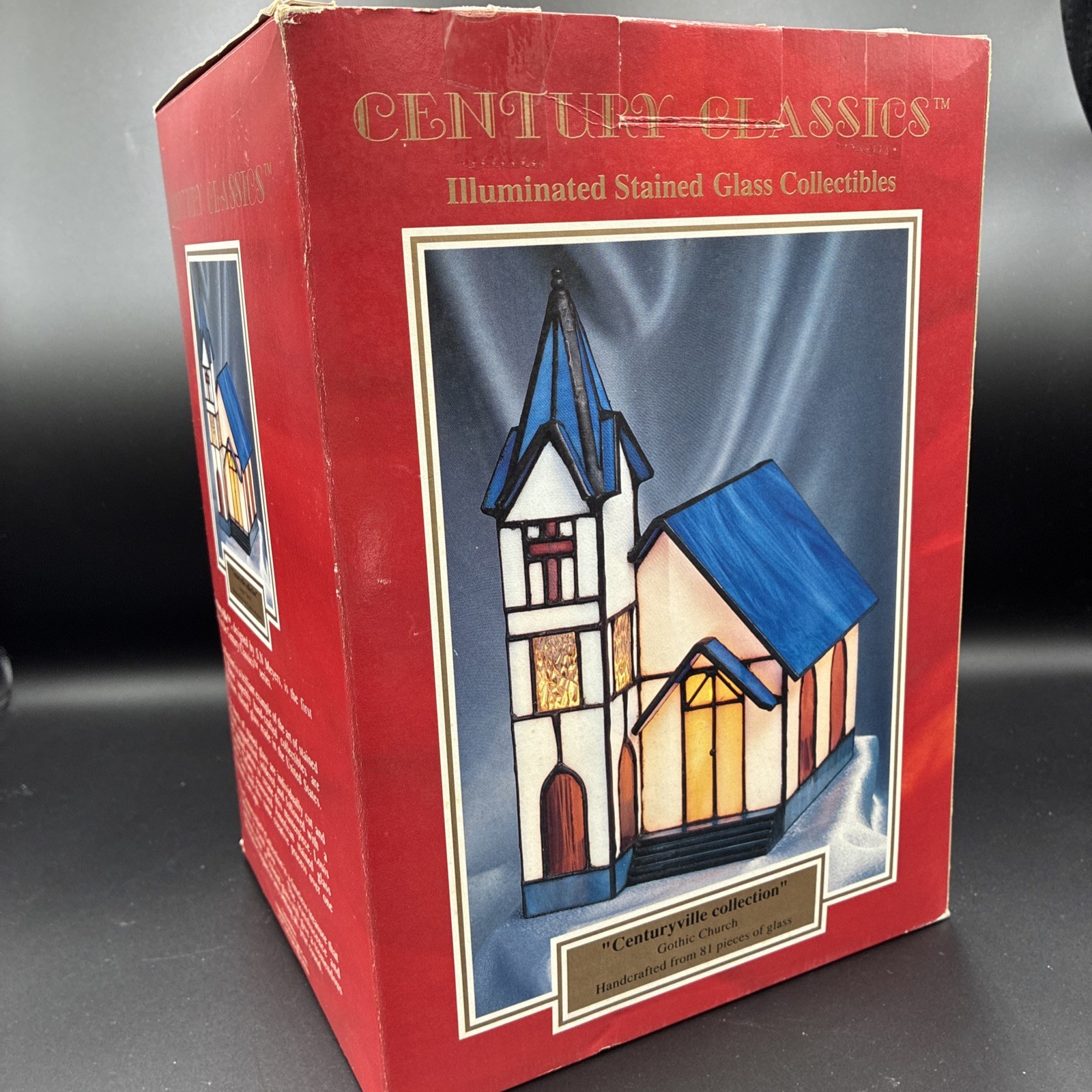 VTG Century Classics Stained Glass Church w/Box Centuryville S.N. Meyers Ltd Ed