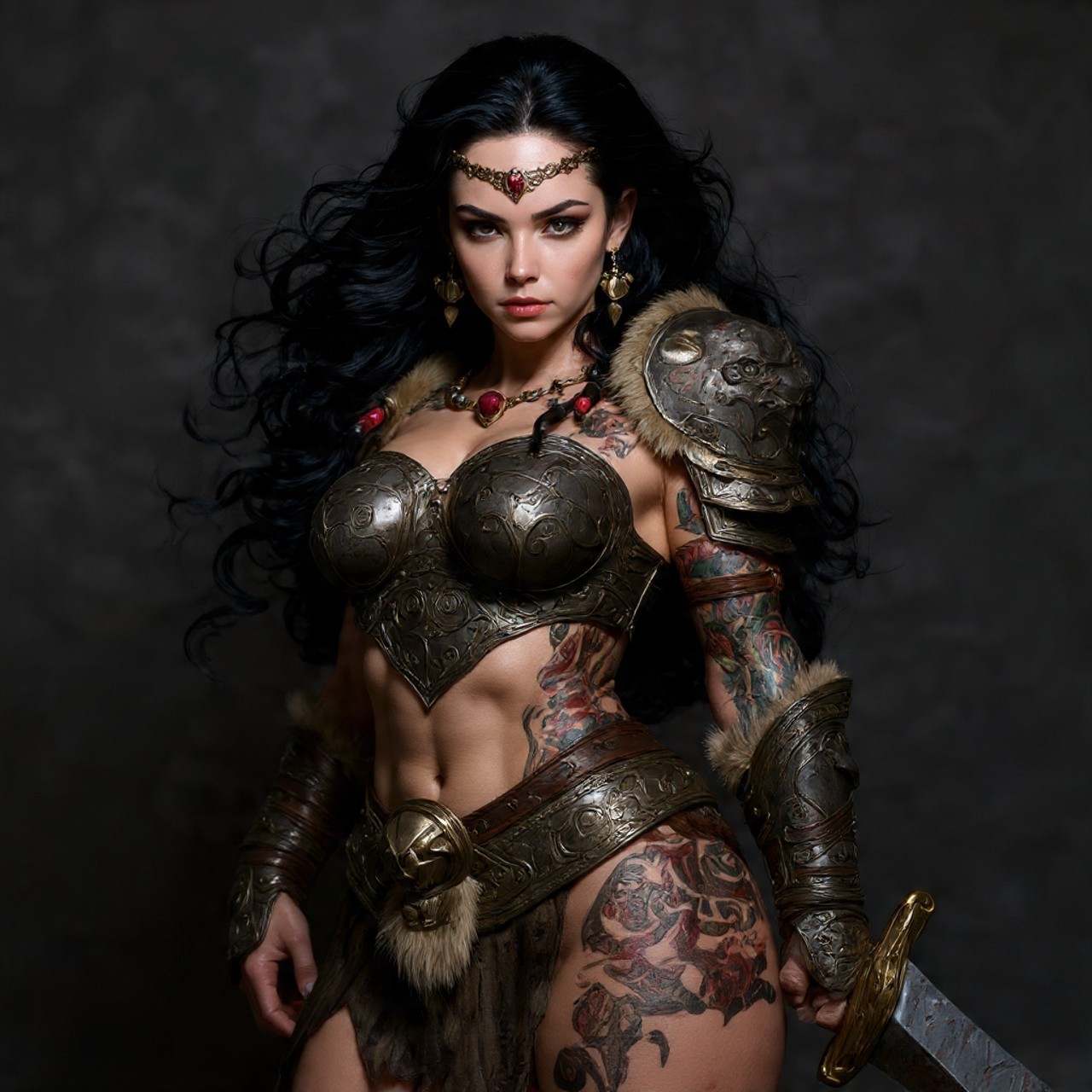 Fantasy Female Warrior 4x6 Photo Print - Dark Magic 101042