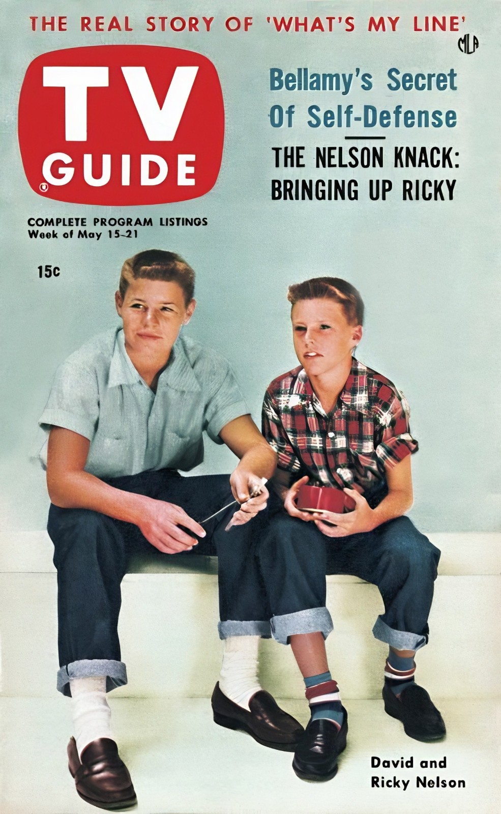 Young RICKY NELSON  - 1953 era TV Show - Magazine Cover - 5 x 7 inch Photo