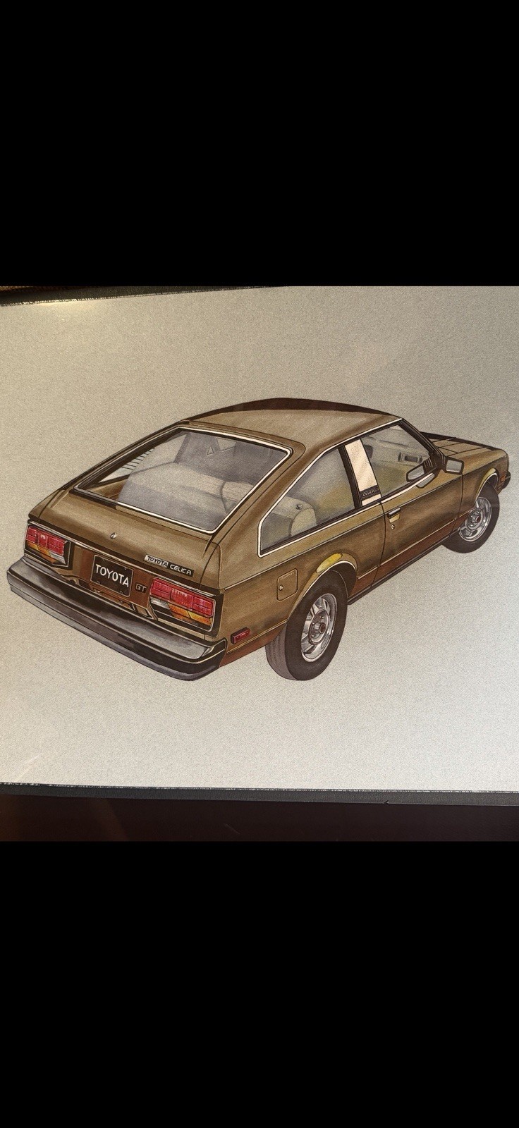 Vintage 1981 Toyota Celica Graphic Artist Drawing Art Brochure