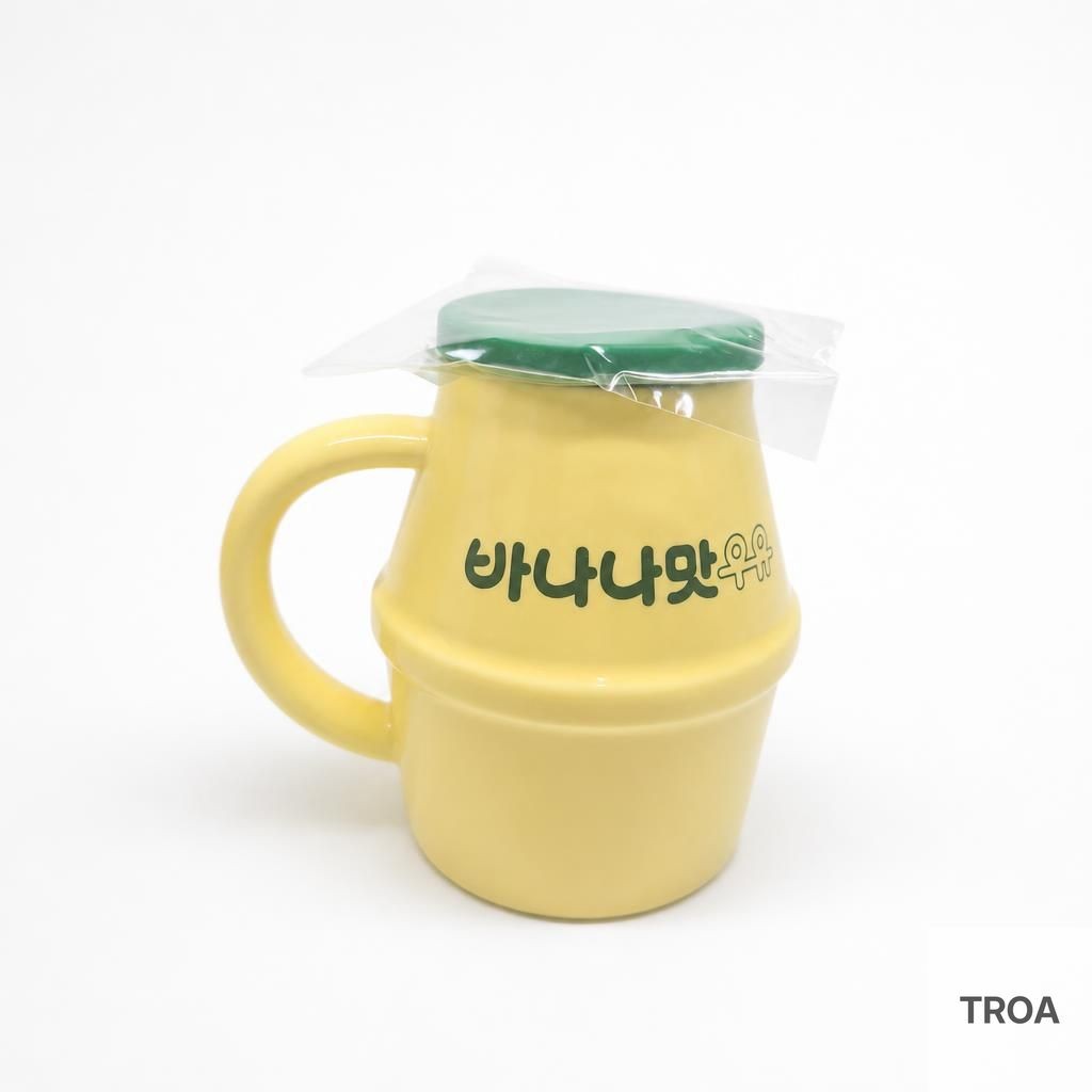 Binggrae Banana Milk Mug Cup 290ml Official Korea Limited Edition Bottle Shape