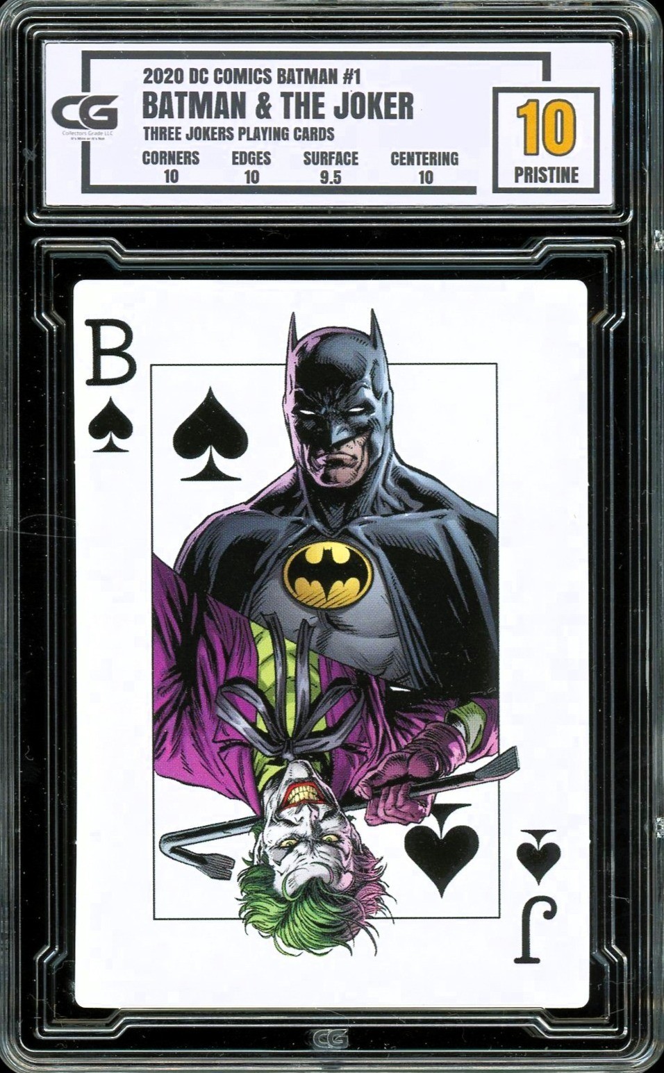 2020 DC Comics Batman Three Jokers Playing Card Joker & Batman ~ CG 10 PRISTINE