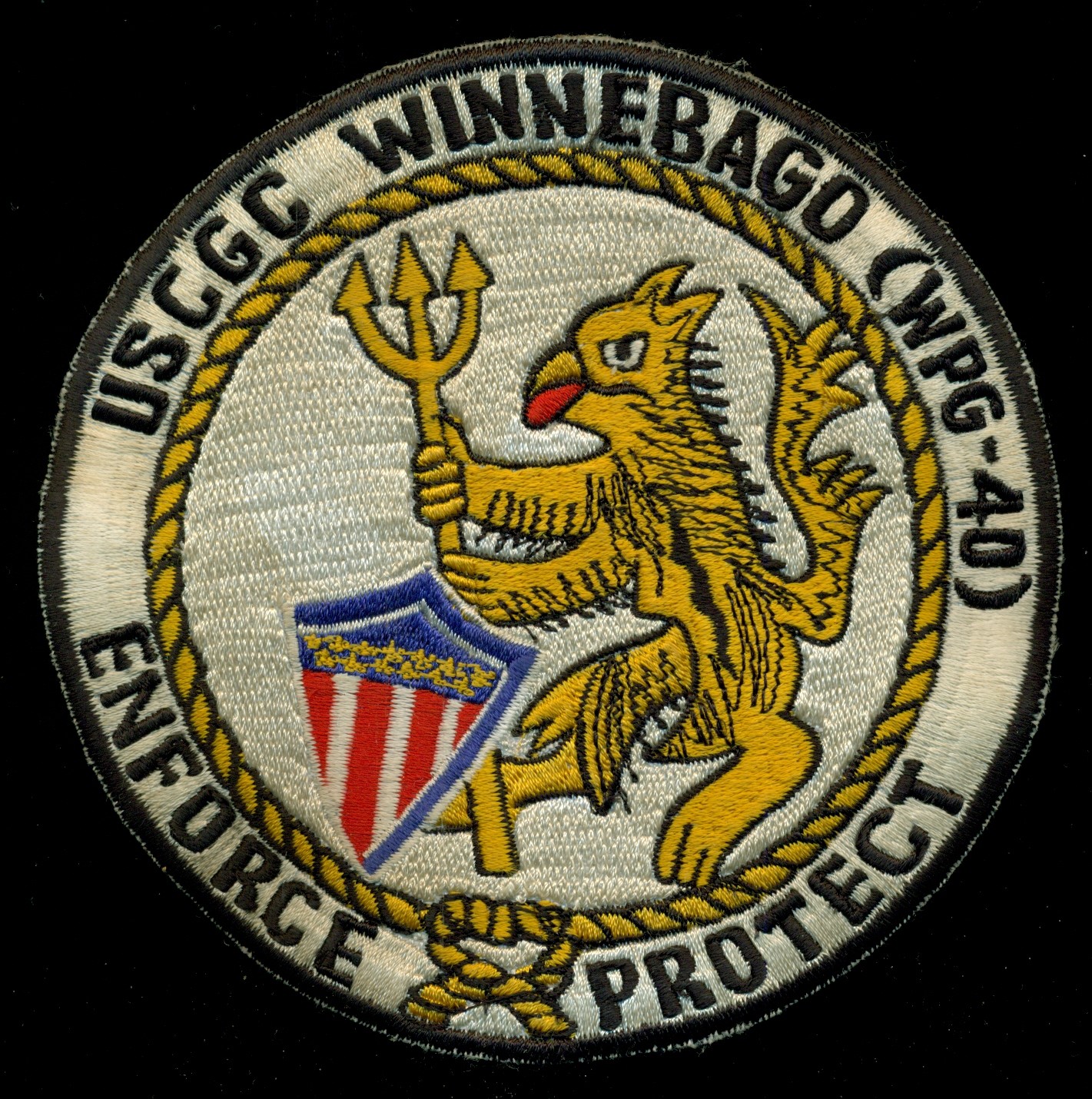 USCG Coast Guard USCGC Winnebago (WPG-40) Enforce Protect Patch N-5