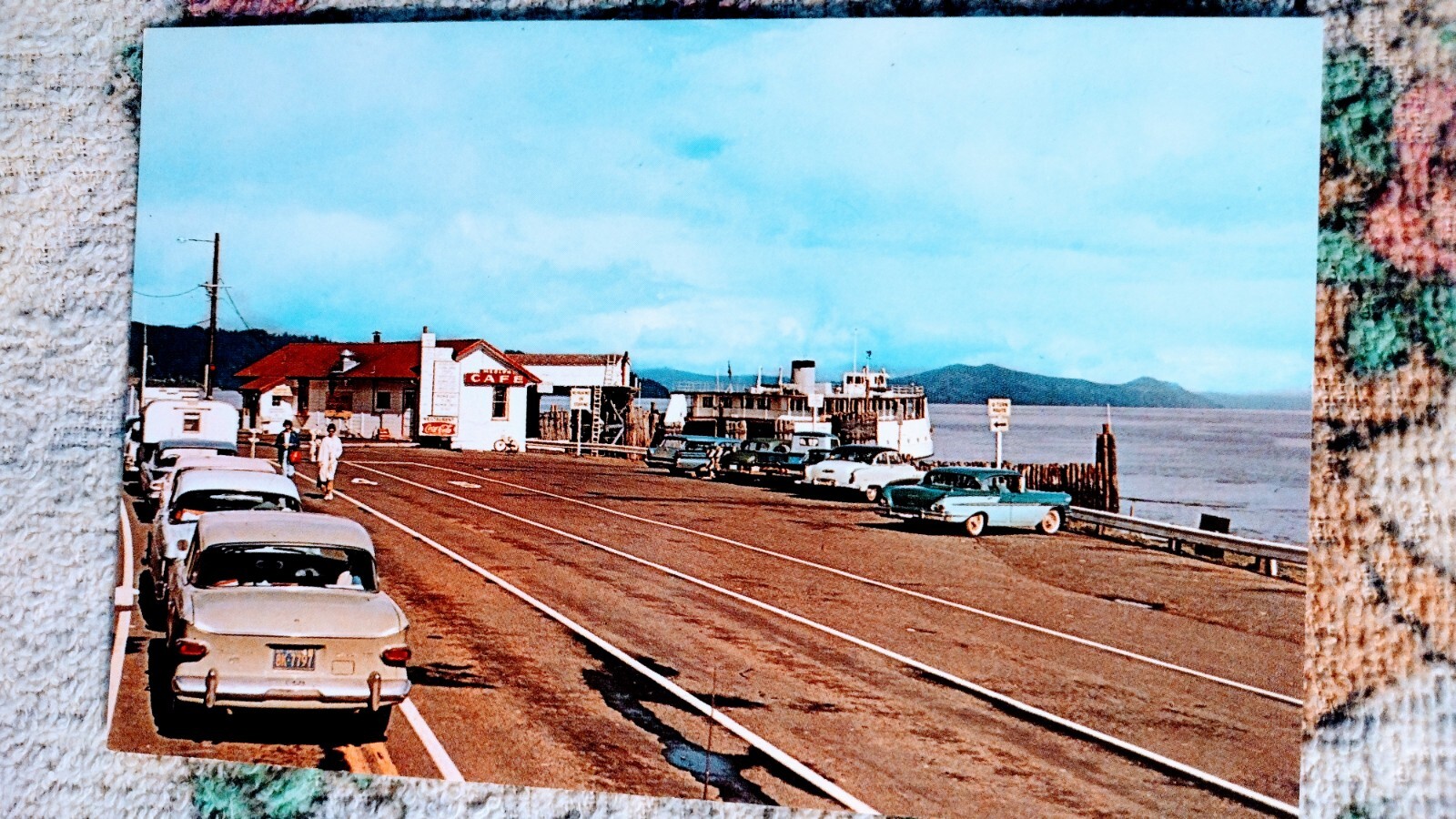 VINTAGE  POST CARD MEGLER FERRY LANDING MEGLER WASHINGTON
