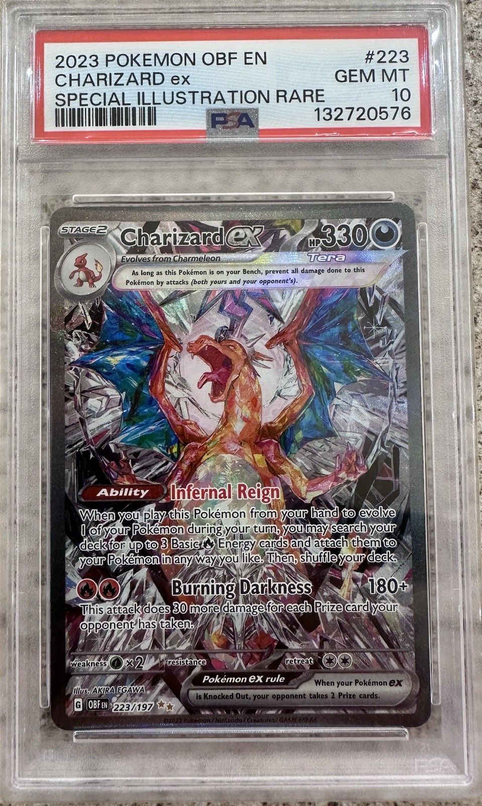 Pokémon Obsidian Flames Charizard ex 223/197 PSA 10 Gem Mint SIR