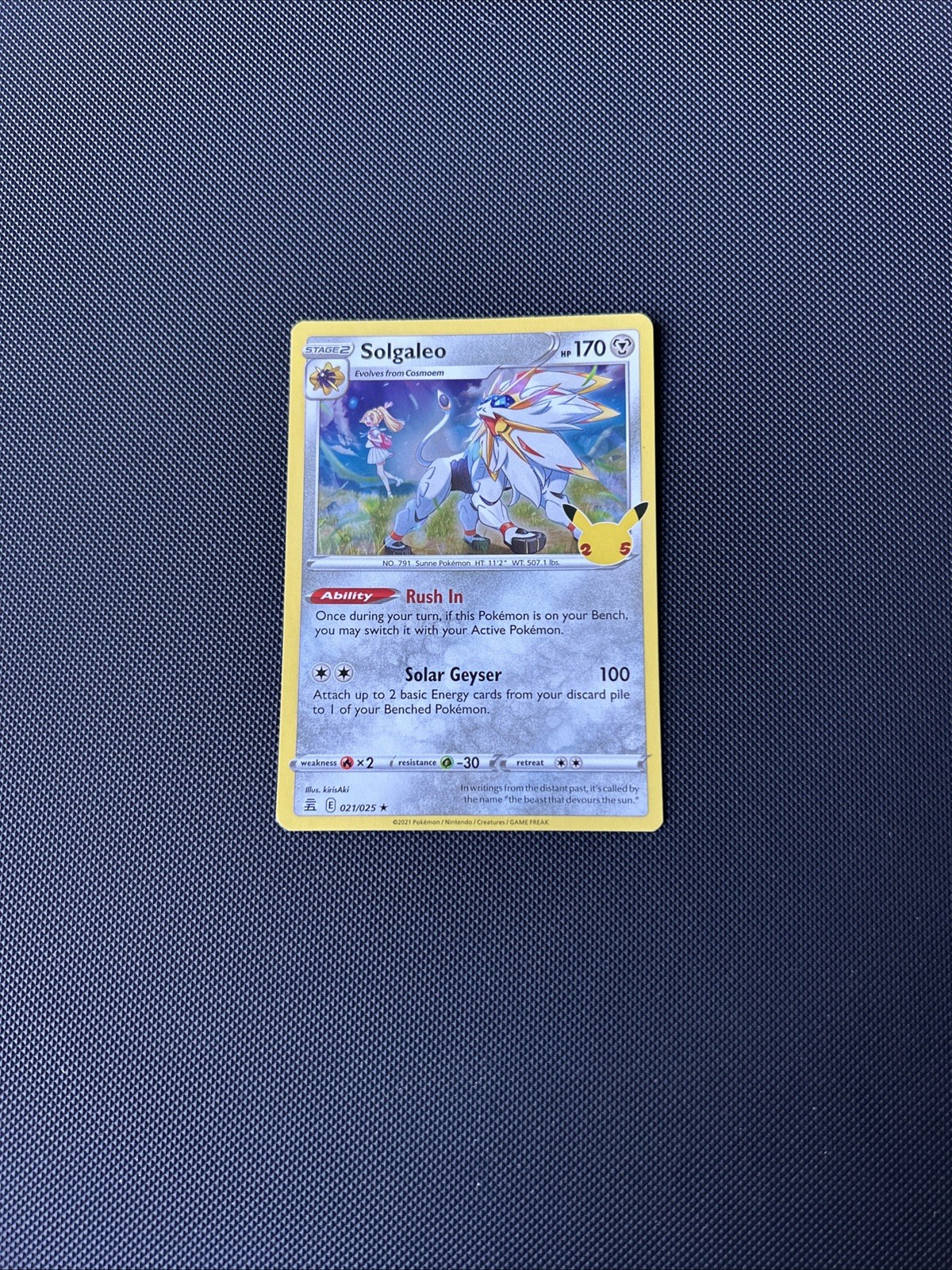 Solgaleo 021/025 Holo Rare Celebrations Pokemon Holo Near Mint