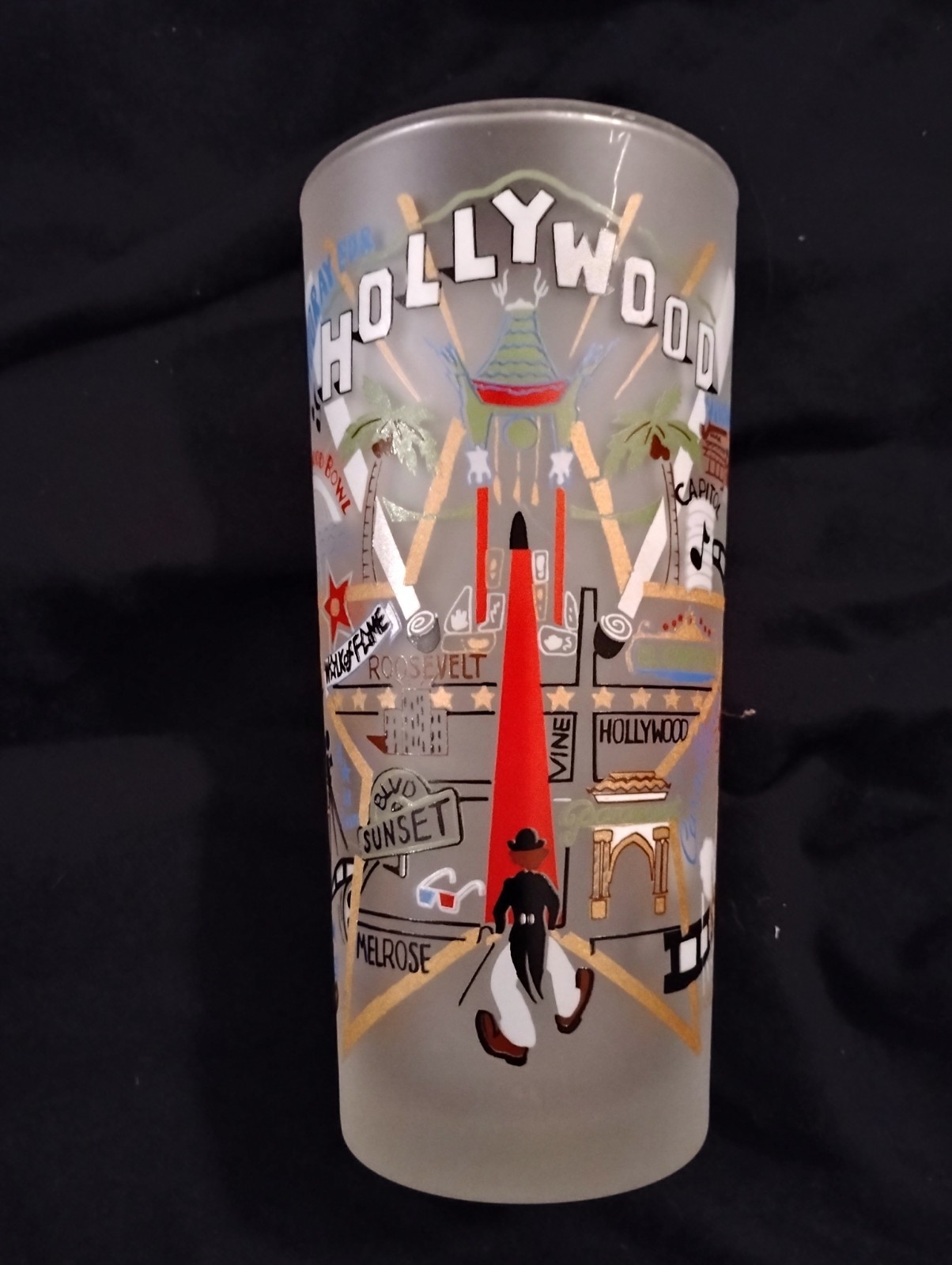 2004 Catstudio Hollywood California Drinking Glass Cat Studio