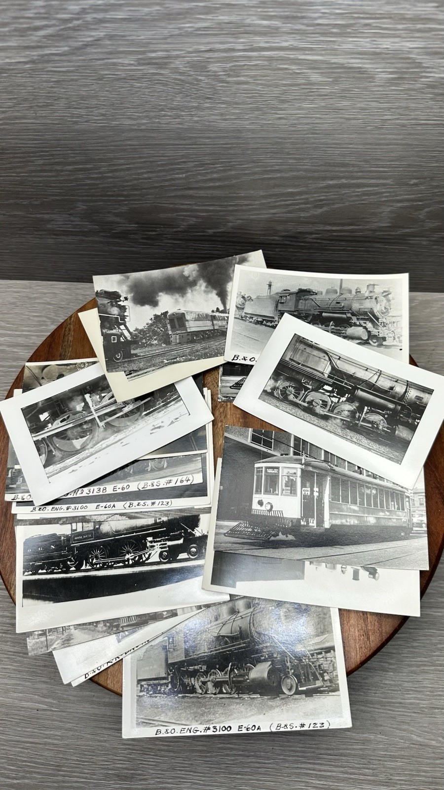 19 Vintage B&W Railroad Photos B&O Buffalo & Susquehanna Steam BONKE Trolley