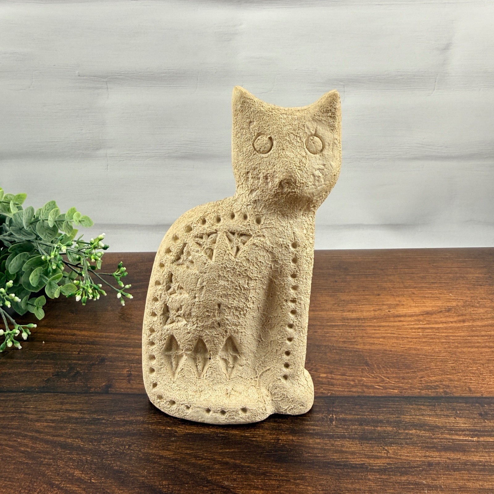 Bitossi Flavia Italy Aldo Londi Unglazed Cat Sculpture MCM Italian Pottery