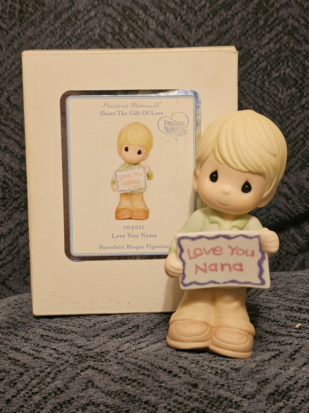 Rare Precious Moment Boy “ Love You Nana “ 103011 Figurine 2010 - hard to find