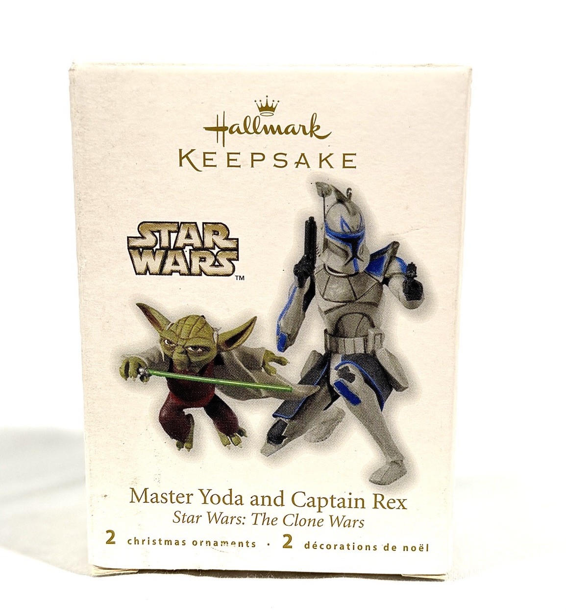 NEW Star Wars Master Yoda and Captain Rex Hallmark Keepsake Ornaments
