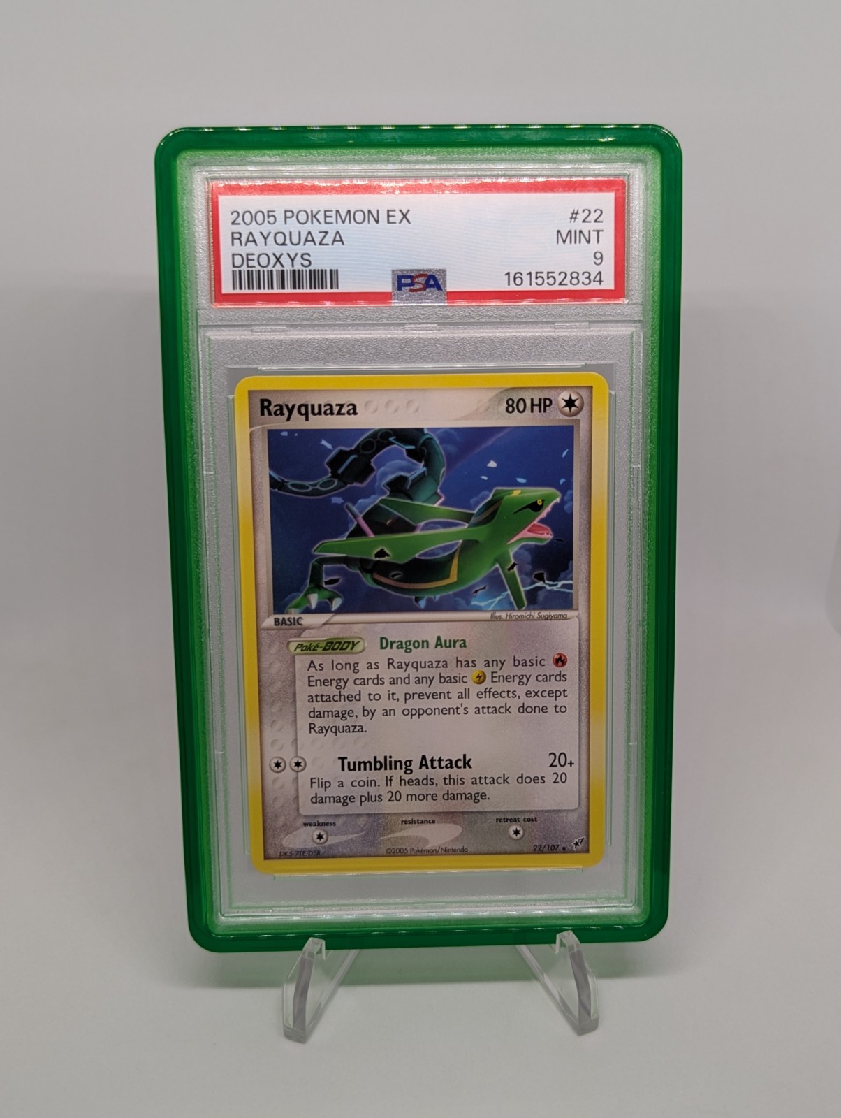 2005 Pokemon Ex Deoxys #22 Rayquaza Deoxys PSA 9 Non Holo