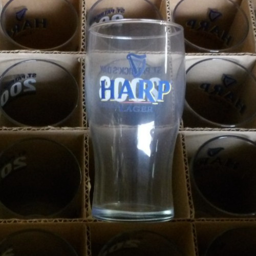 2 Single HARP LAGER 2008 St. Patricks Day Pint Beer Glasses