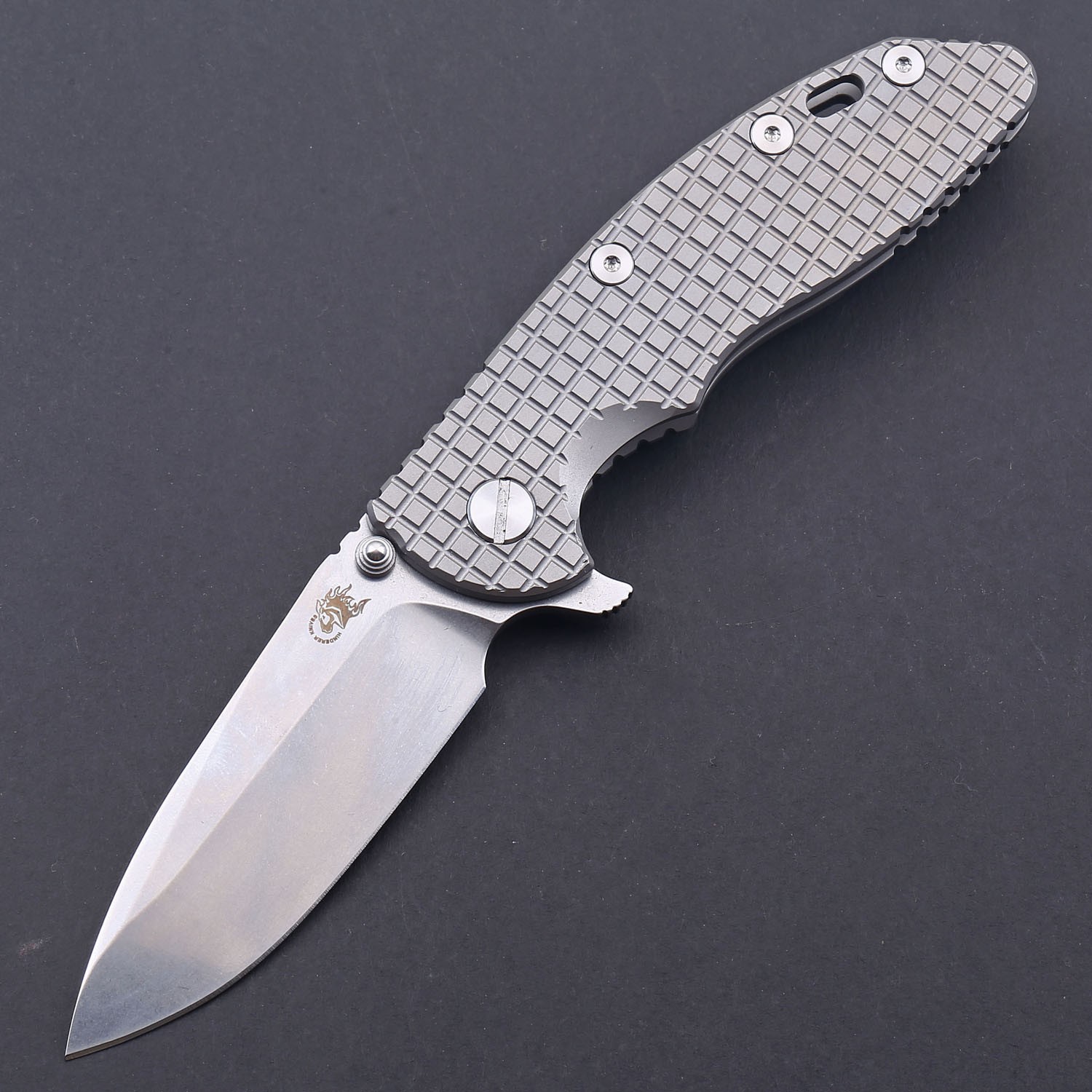 Sliver Titanium Handle High Quality Tactical Pocket Ball Bearing Flipper Knife