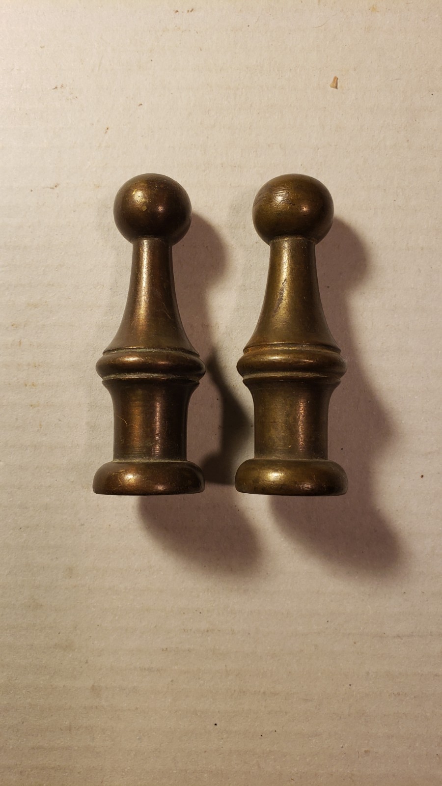 Aged Pair Solid Brass Lamp 2