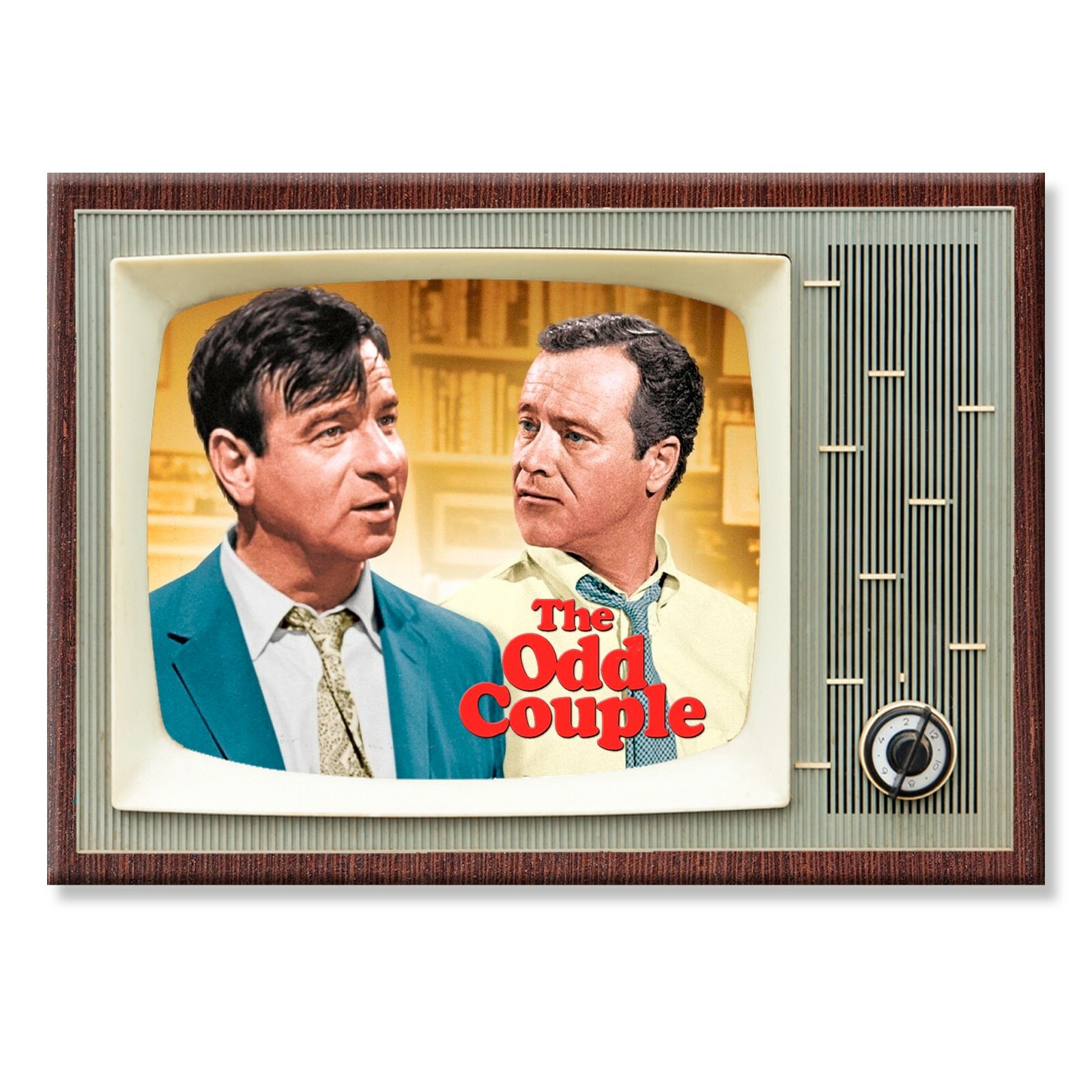 THE ODD COUPLE TV Show TV 3.5 inches x 2.5 inches Steel FRIDGE MAGNET