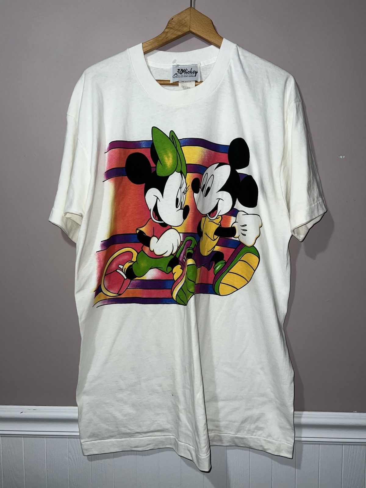 VINTAGE JERRY LEIGH DISNEY MICKEY & MINNIE MOUSE SHIRT OSFA XL  new without tags