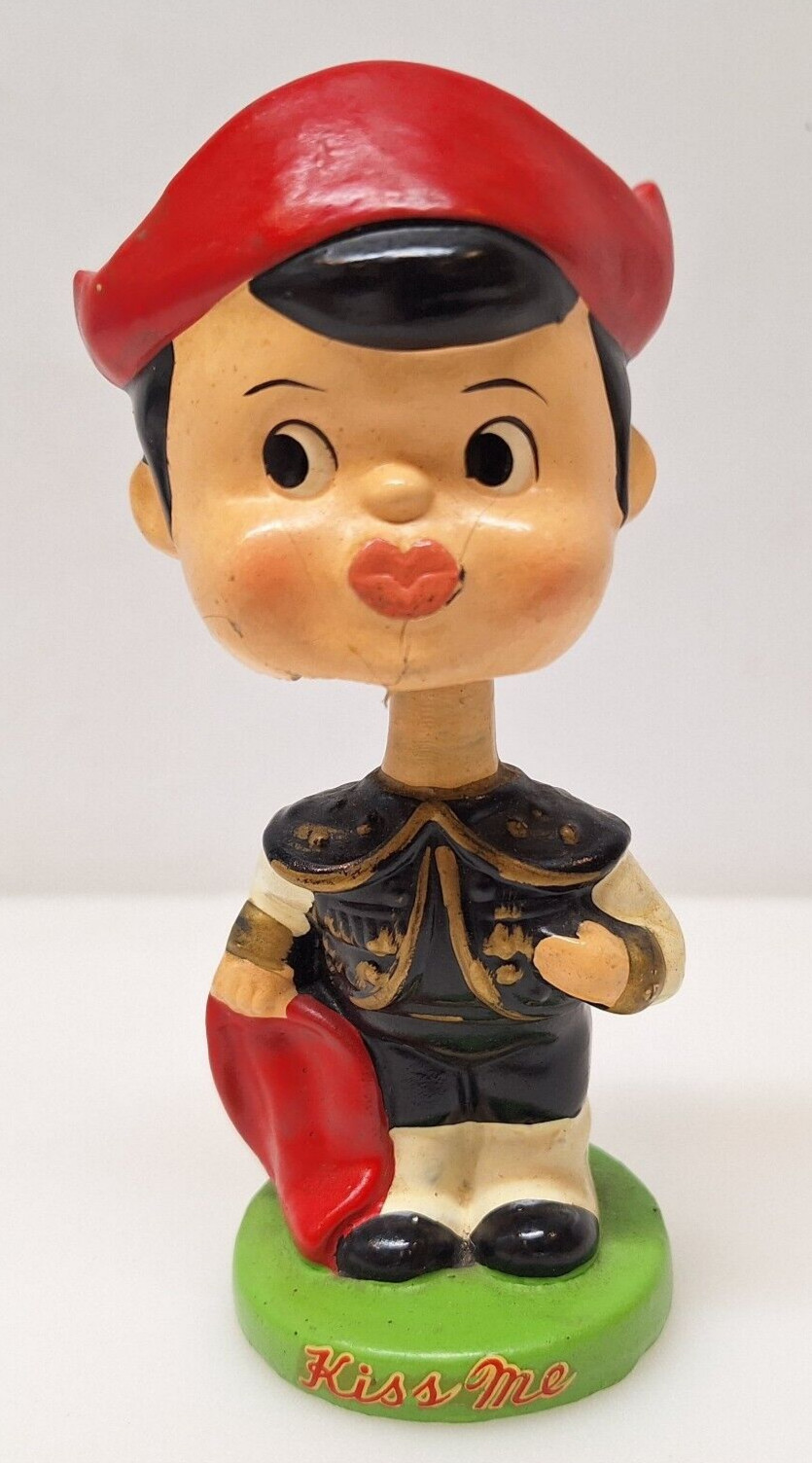 Matador Bobble Head Kiss Me Vintage Bull Fighter Toy Valentine 1960\'s 6\