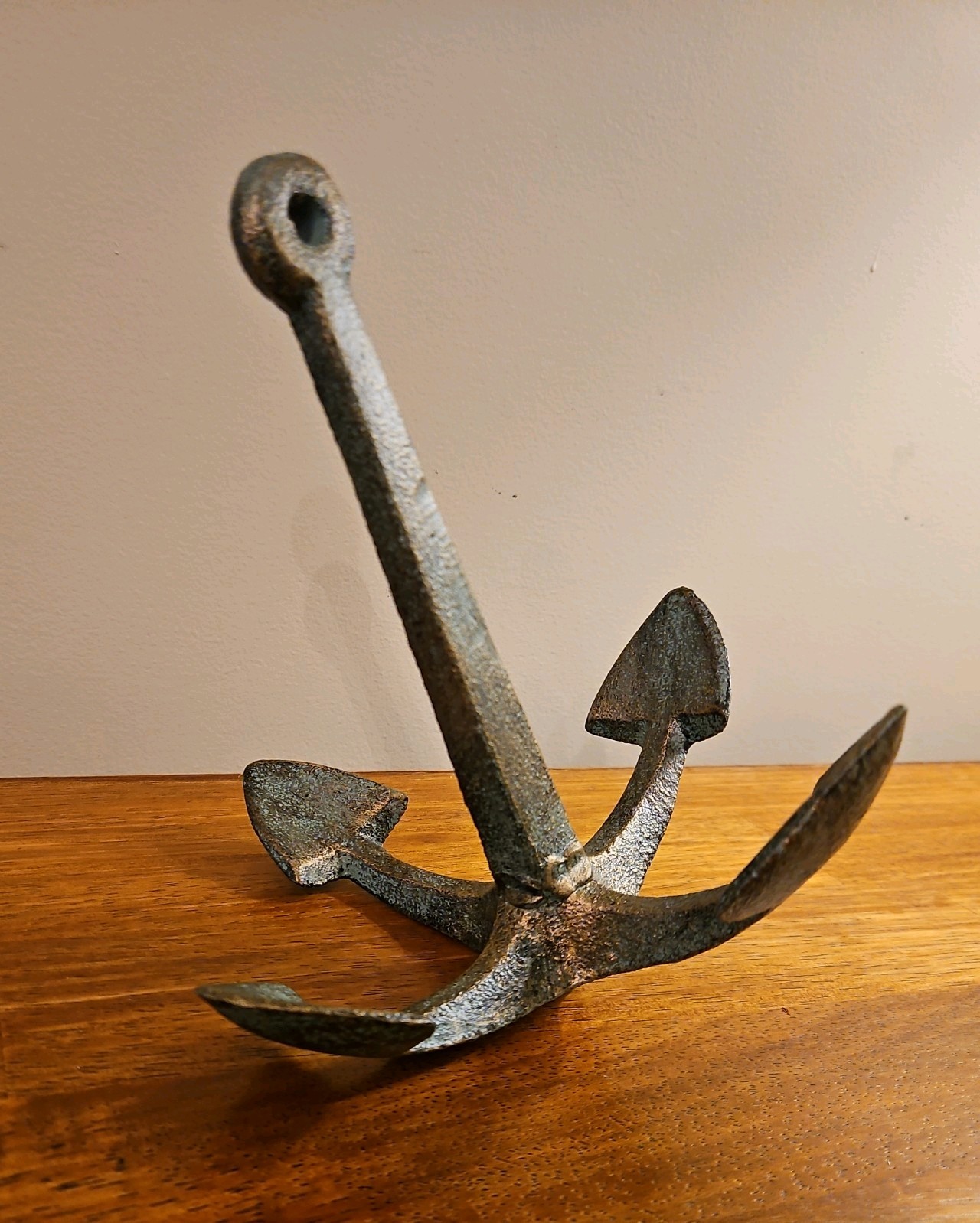 Rustic Cast Iron Anchor Nautical Maritime Home Decor Antique-Bronze Green