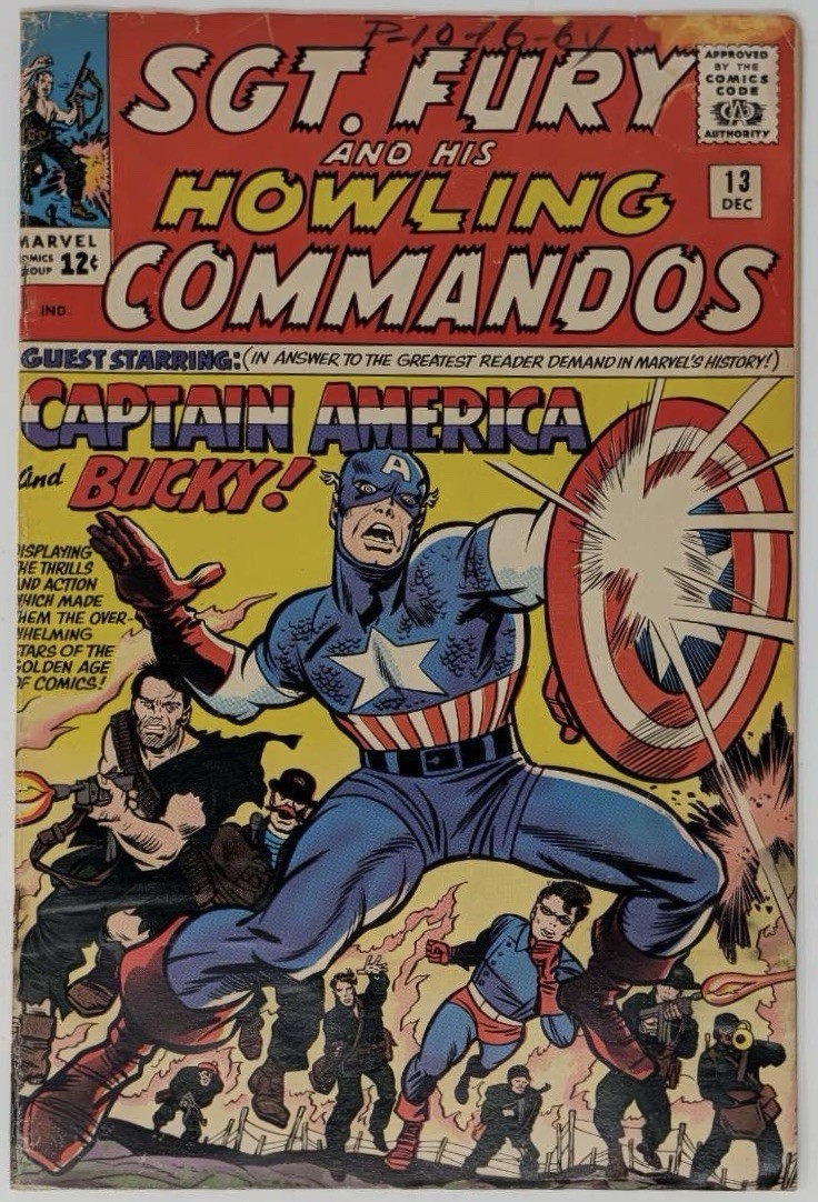Sgt. Fury And His Howling Commandos #13 Captain America Bucky Marvel Comics 1964