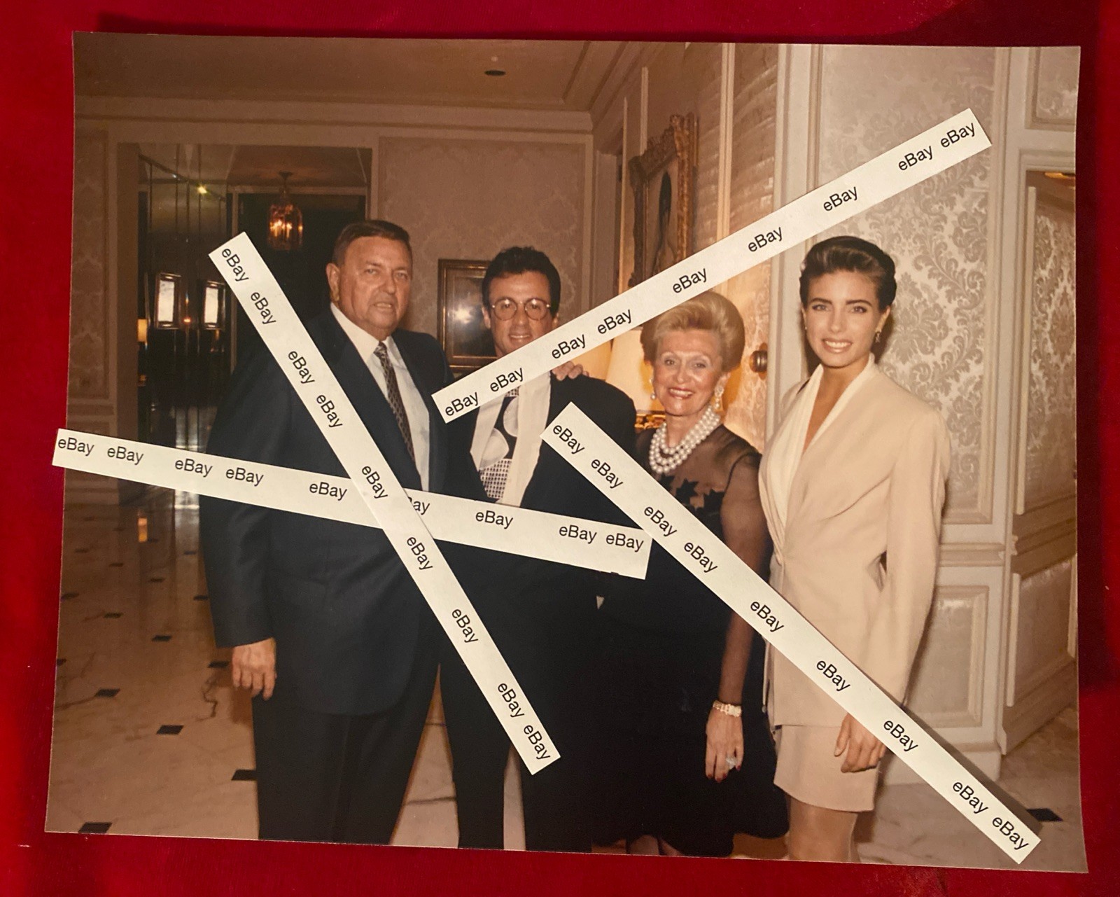 Sylvester Stallone Color 8x10” Candid Photograph with Marvin & Barbara Davis
